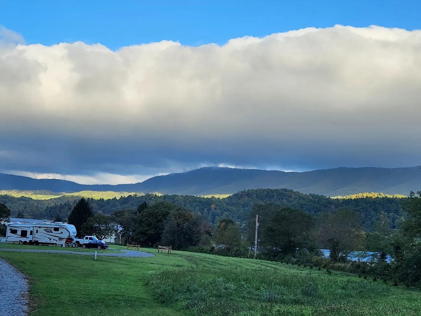 The Blue Ridge view from Doe Valley Campground.
